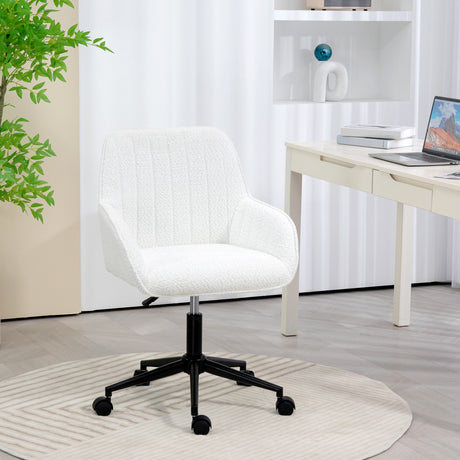 easycomfort easycomfort sedia da ufficio in tessuto con altezza regolabile seduta girevole e ruote bianco