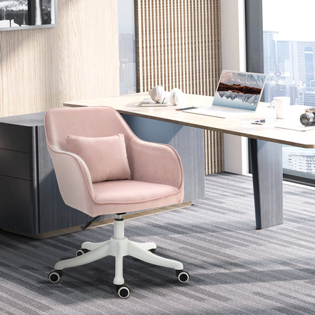 easycomfort easycomfort sedia da ufficio massaggiante a 2 punti con cuscino e braccioli in tessuto 57x70x78 86 cm rosa