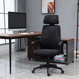 easycomfort easycomfort sedia da ufficio reclinabile con poggiatesta e supporto lombare in poliestere 64x55x116 126 cm nero