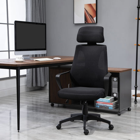 easycomfort easycomfort sedia da ufficio reclinabile con poggiatesta e supporto lombare in poliestere 64x55x116 126 cm nero