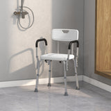 easycomfort easycomfort sedia per doccia in alluminio con altezza regolabile e piedini antiscivolo 51 5x51 5x71 84cm bianco