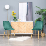 easycomfort easycomfort set 2 sedie da pranzo imbottite moderne con rivestimento e schienale gambe in ferro da cucina salotto o soggiorno in stile moderno verde e nero 50x56 5x85cm