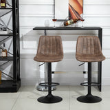 easycomfort easycomfort set 2 sgabelli da bar con schienale poggiapiedi e altezza regolabile stile industriale marrone ean 8054144137940