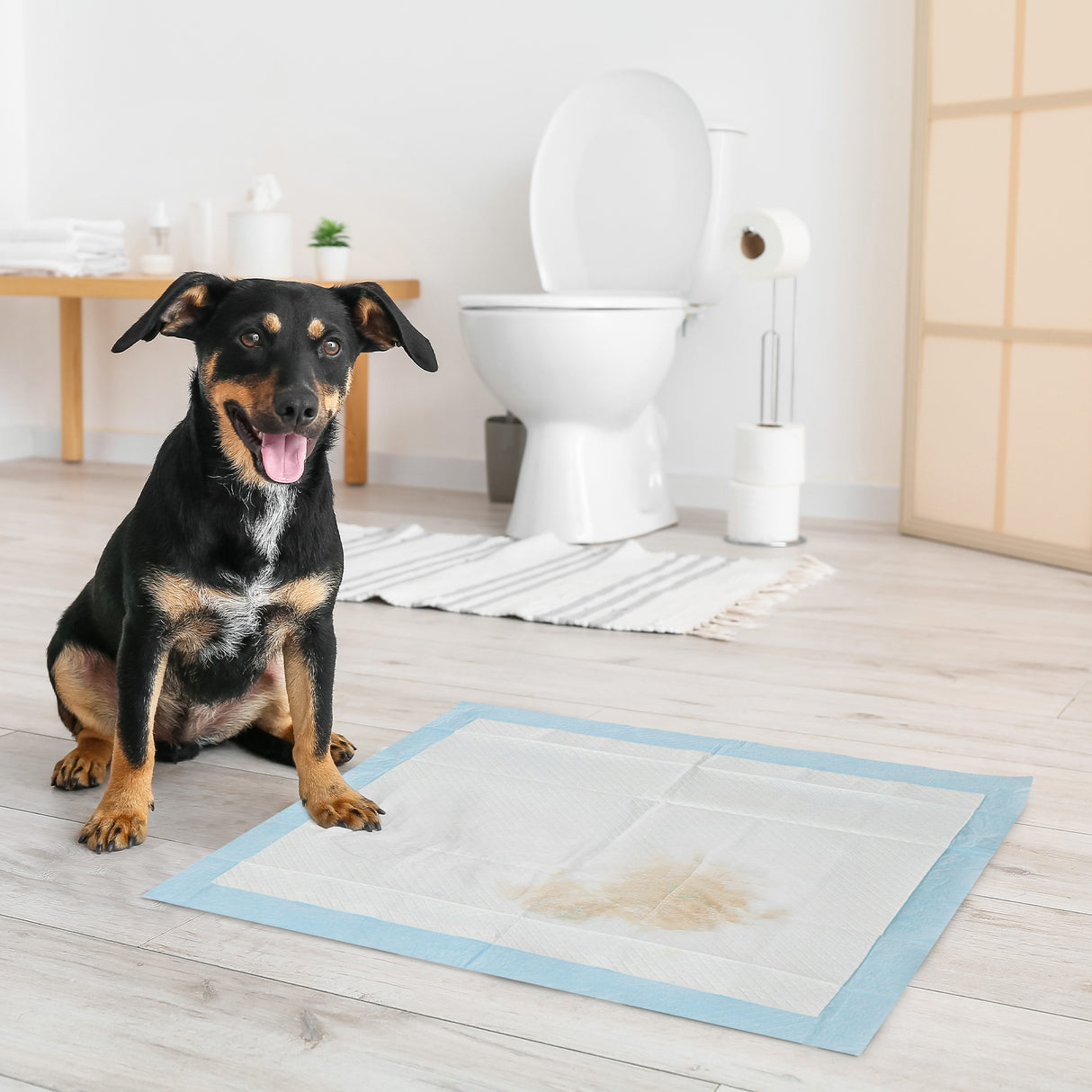 easycomfort easycomfort set 80 tappetini igienici per cani a 6 strati in tessuto non tessuto carta e pe 60x60 cm blu e bianco
