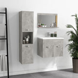easycomfort easycomfort set mobili bagno da 4 pezzi con lavabo da 60cm mobiletto colonna bagno e specchiera in legno grigio