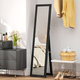 easycomfort easycomfort specchio da parete e da appoggio con cornice in mdf per ingresso soggiorno e camera nero