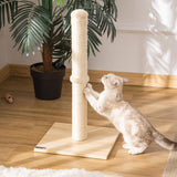 easycomfort easycomfort tiragraffi per gatti con palo in sisal alto 60 cm e base in truciolato beige