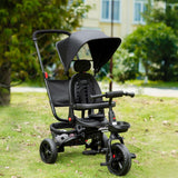 immagine-2-easycomfort-easycomfort-triciclo-passeggino-con-maniglione-pieghevole-per-bambini-da-1-5-anni-111-5x52x98cm-nero
