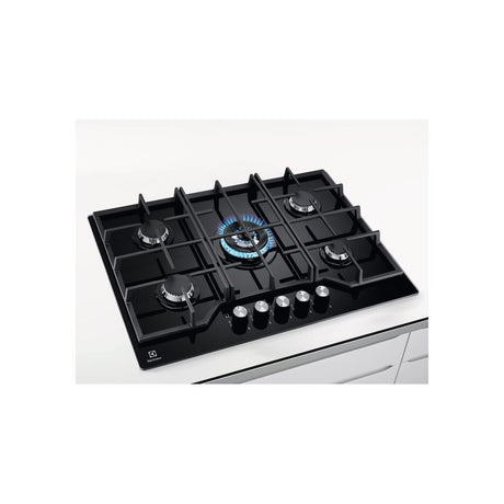 electrolux piano cottura a gas electrolux serie 600 steppower kgg75362k 5 fuochi l74xp51 nero ean 7332543836901