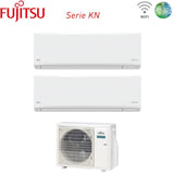 fujitsu condizionatore fujitsu dual split inverter kn airstage 1212 con aoeg18kbca2 r 32 wi fi integrato
