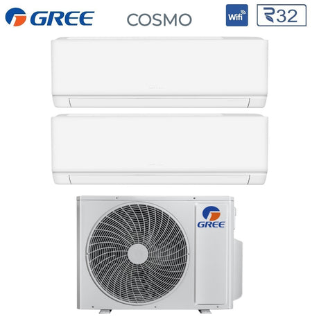 gree condizionatore dual split gree cosmo 1218 con gwhd28nk6oo r 32 wi fi integrato