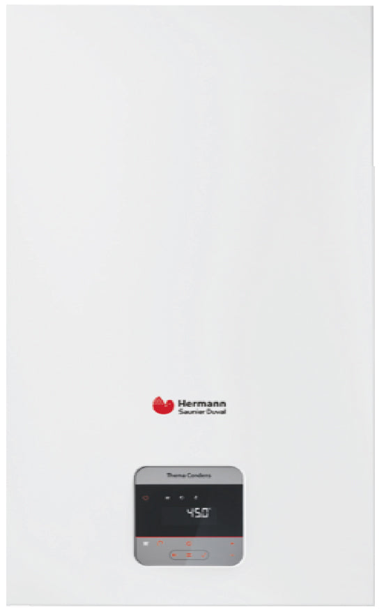 hermann saunier duval caldaia a condensazione hermann saunier duval thema condens 25 low nox metano completa di kit scarico fumi