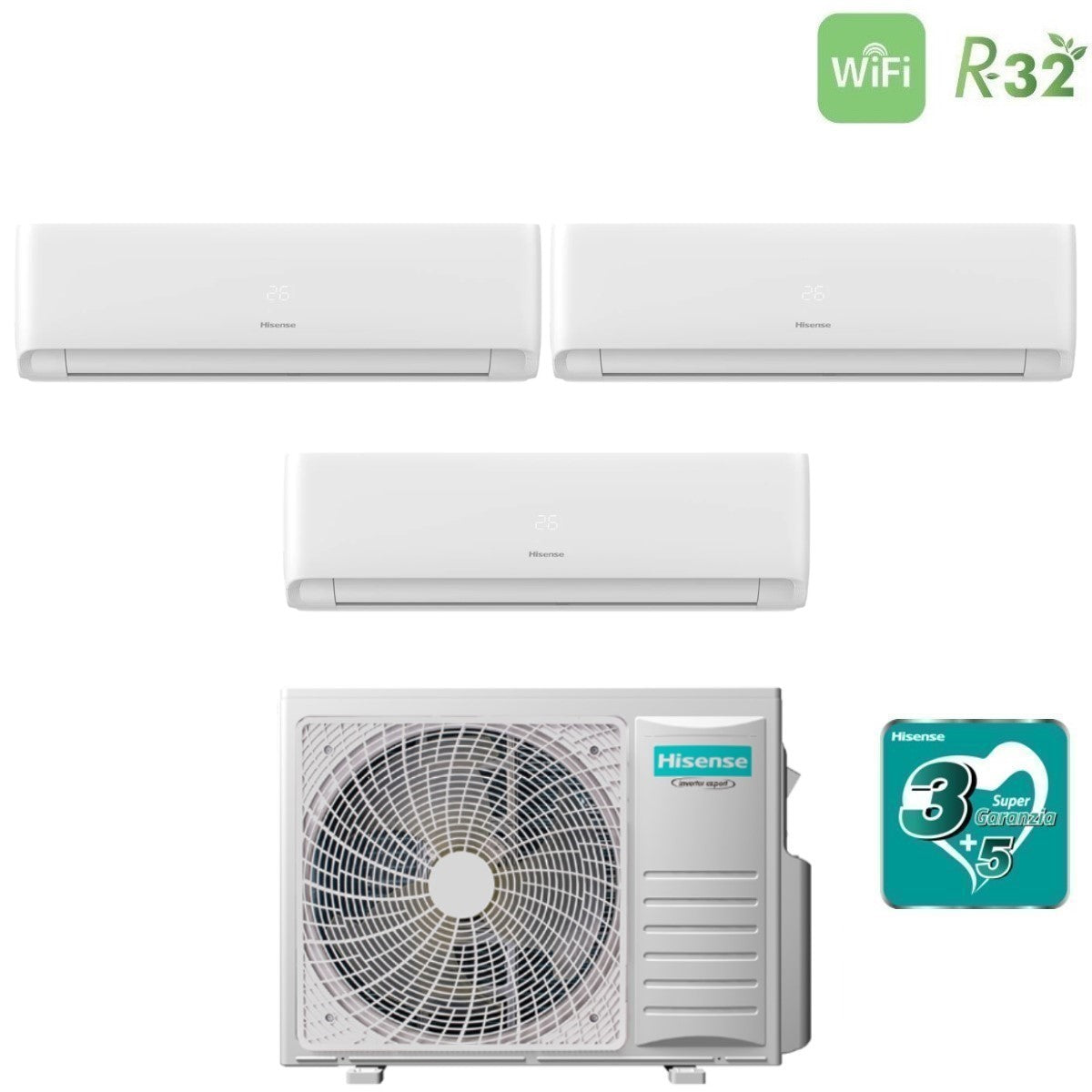 hisense climatizzatore condizionatore hisense trial split inverter serie ecosense 121212 con 3amw72u4rjc r 32 wi fi integrato 120001200012000