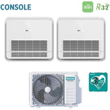 hisense condizionatore dual split console hisense 1212 con 2amw52u4rxc r 32 wi fi optional con telecomando di serie