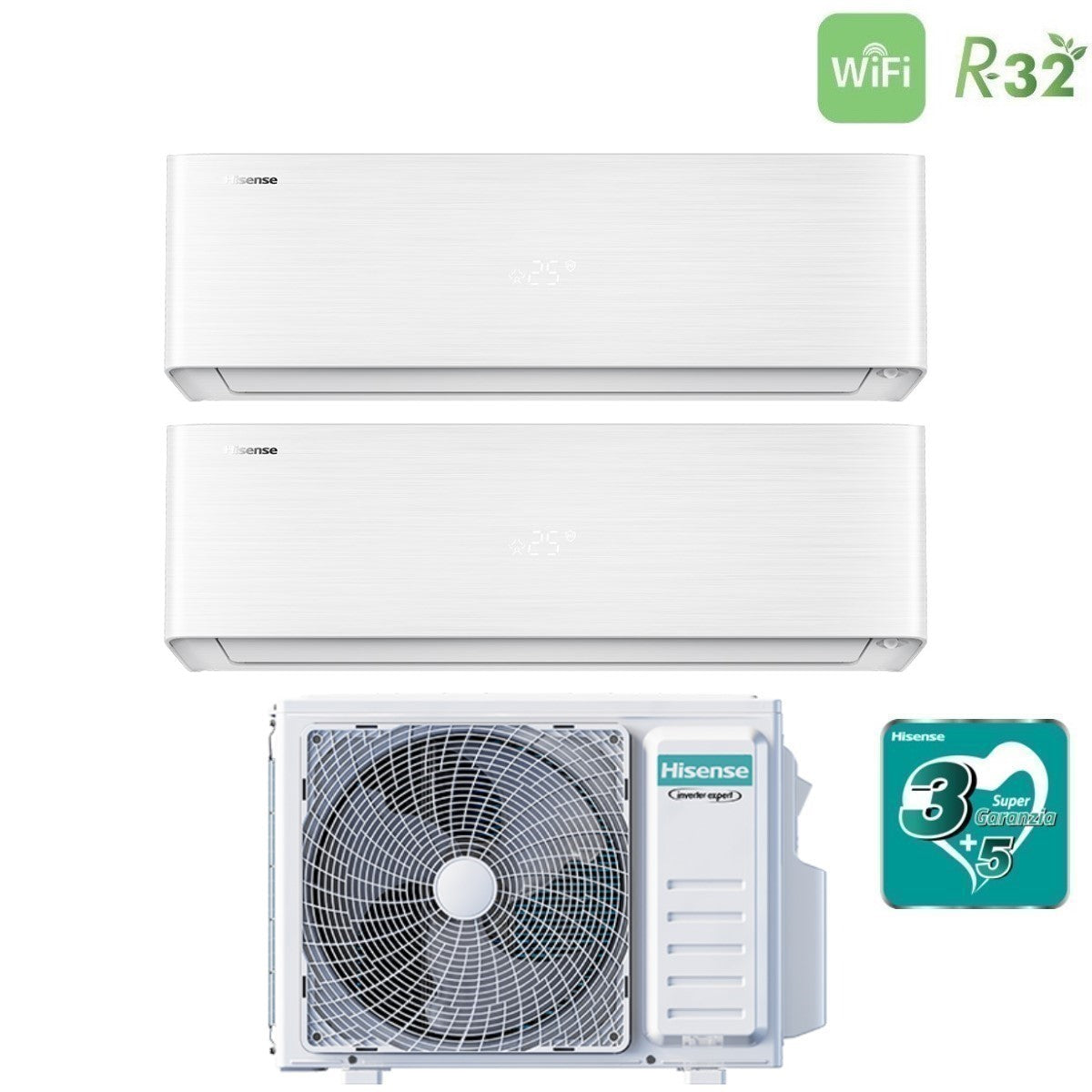 hisense condizionatore hisense dual split energy pro x 1218 con 4amw81u4rjc r 32 wi fi integrato