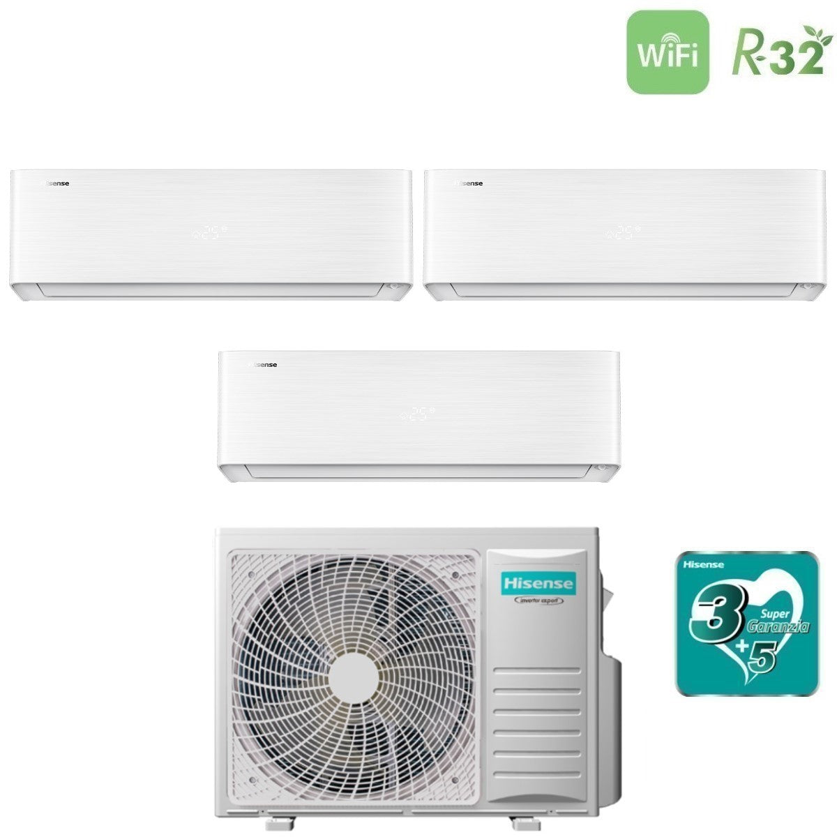 hisense condizionatore hisense trial split energy pro x 9918 con 4amw81u4rjc r 32 wi fi integrato