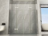 idrom porta doccia per nicchia a libro in cristallo 8 mm libro duo 053