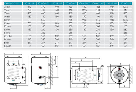 isea scaldabagno termoelettrico verticale isea swing plus mix heating ve 1505 dx e630u37i attacco a destra garanzia di 5 anni
