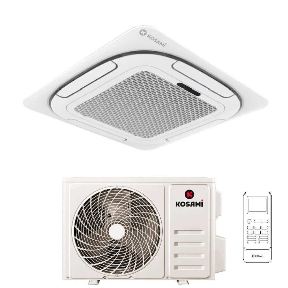 kosami condizionatore a cassetta kosami 18000 btu r 32 wi fi integrato con griglia e telecomando