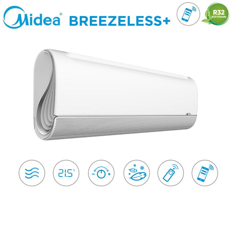 midea condizionatore dual split midea breezeless 912 con m3of 21hfn8 q r 32 wi fi integrato