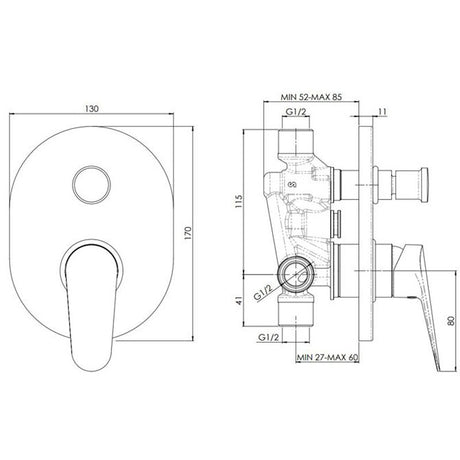 nobili miscelatore da incasso per doccia nobili hof cromato