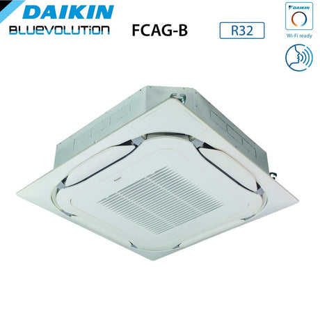 offerta climatizzatore condizionatore daikin bluevolution inverter a cassetta round flow 24000 btu fcag71b _ rzag71mv1 monofase r 32 wi fi optional con griglia standard e comando a infrarossi inclusi
