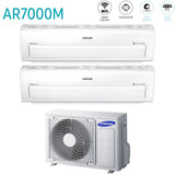 offerta climatizzatore condizionatore samsung dual split inverter serie ar7000m 7_7 con aj050fcj2eh eu r 410 wi fi integrato 7000_7000