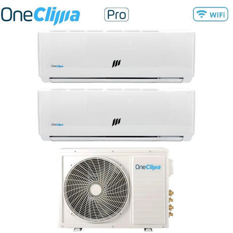 oneclima climatizzatore condizionatore oneclima dual split inverter serie pro 918 con mlt18x2y24 r 32 wi fi optional 900018000