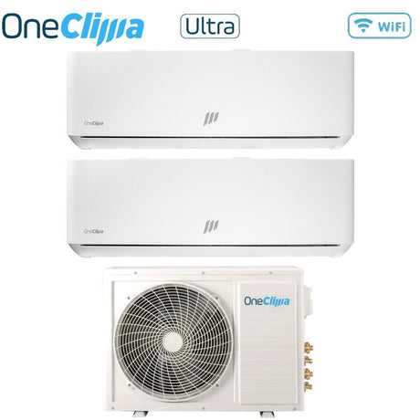oneclima condizionatore dual split oneclima ultra 99 con mlt14x2y24 r 32 wi fi integrato pannello telato