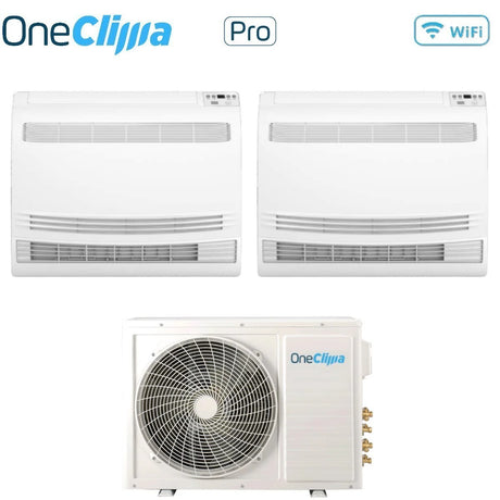 oneclima condizionatore oneclima dual split console 1212 con mlt18x2y24 r 32 wi fi optional con telecomando di serie