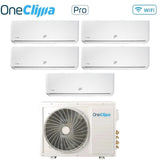 oneclima condizionatore penta split oneclima ultra 1212121212 con mlt42x5y24 r 32 wi fi integrato pannello telato