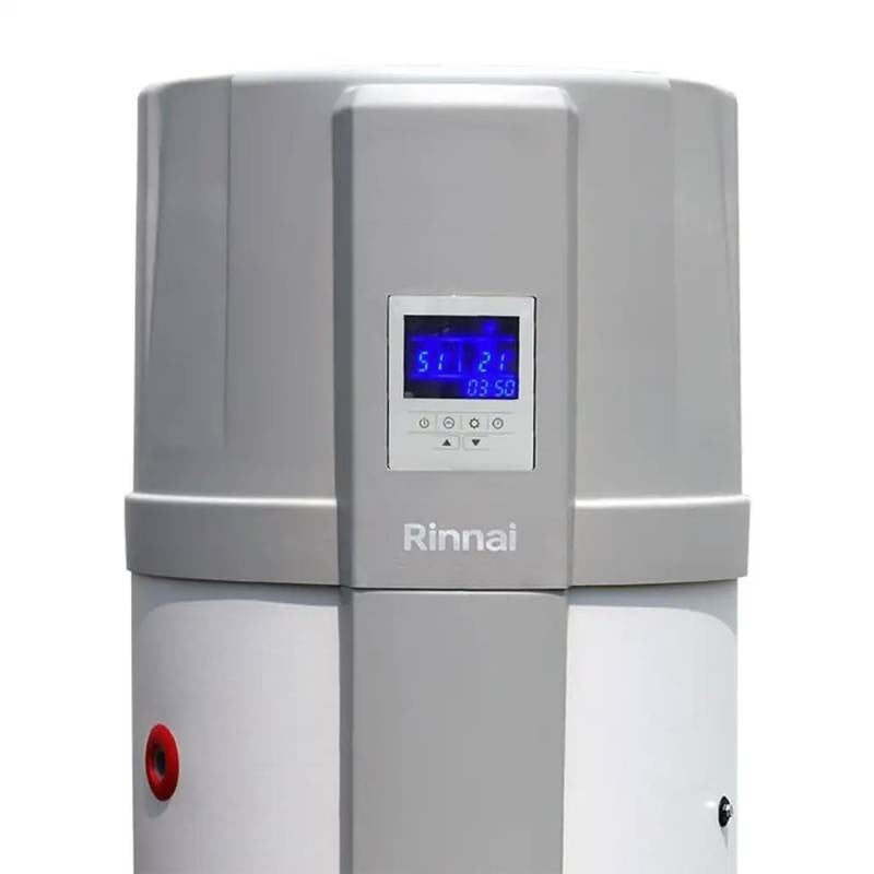 rinnai scaldacqua a pompa di calore rinnai shimanto sanitary 200 litri ehp wh200 1a con serpentino ausiliario gas r134a display touch lcd a bordo