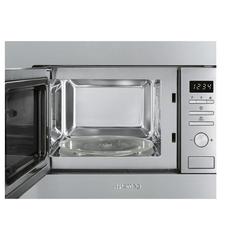 smeg forno a microode ad incasso smeg fmi017x 19 litri 700 w a388xl595xp335 grill manopola led orologio integrato acciaio inossidabile ean 8017709229450