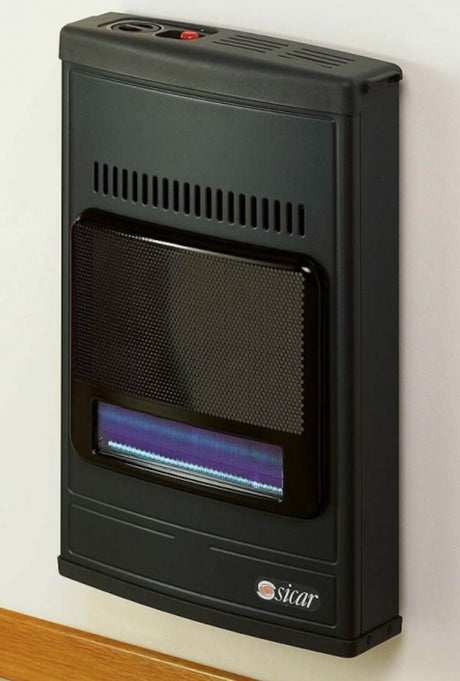 stufa blue flame met. grigia