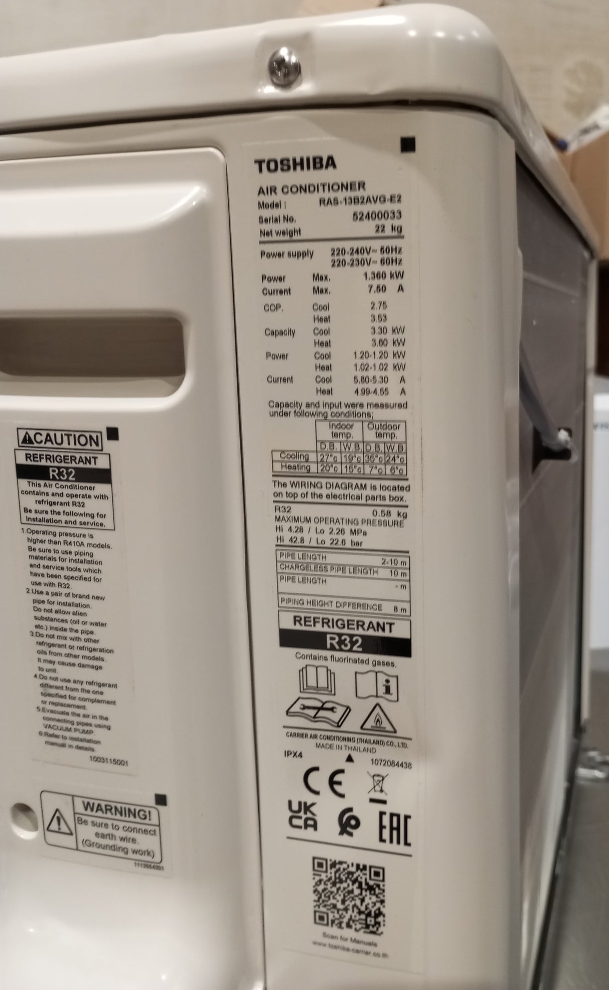 toshiba area occasione 5053 condizionatore toshiba seiya classic 13000 12000 btu ras b13b2kvg e3 r 32 wi fi optional