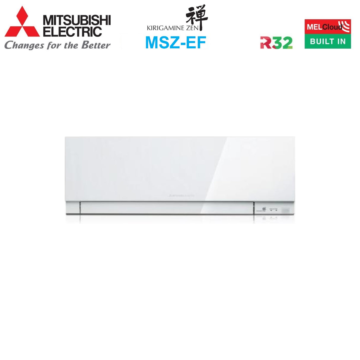 unita interna a parete mitsubishi electric serie kirigamine zen white 12000 btu msz ef35vgkw r 32 wi fi integrato colore bianco