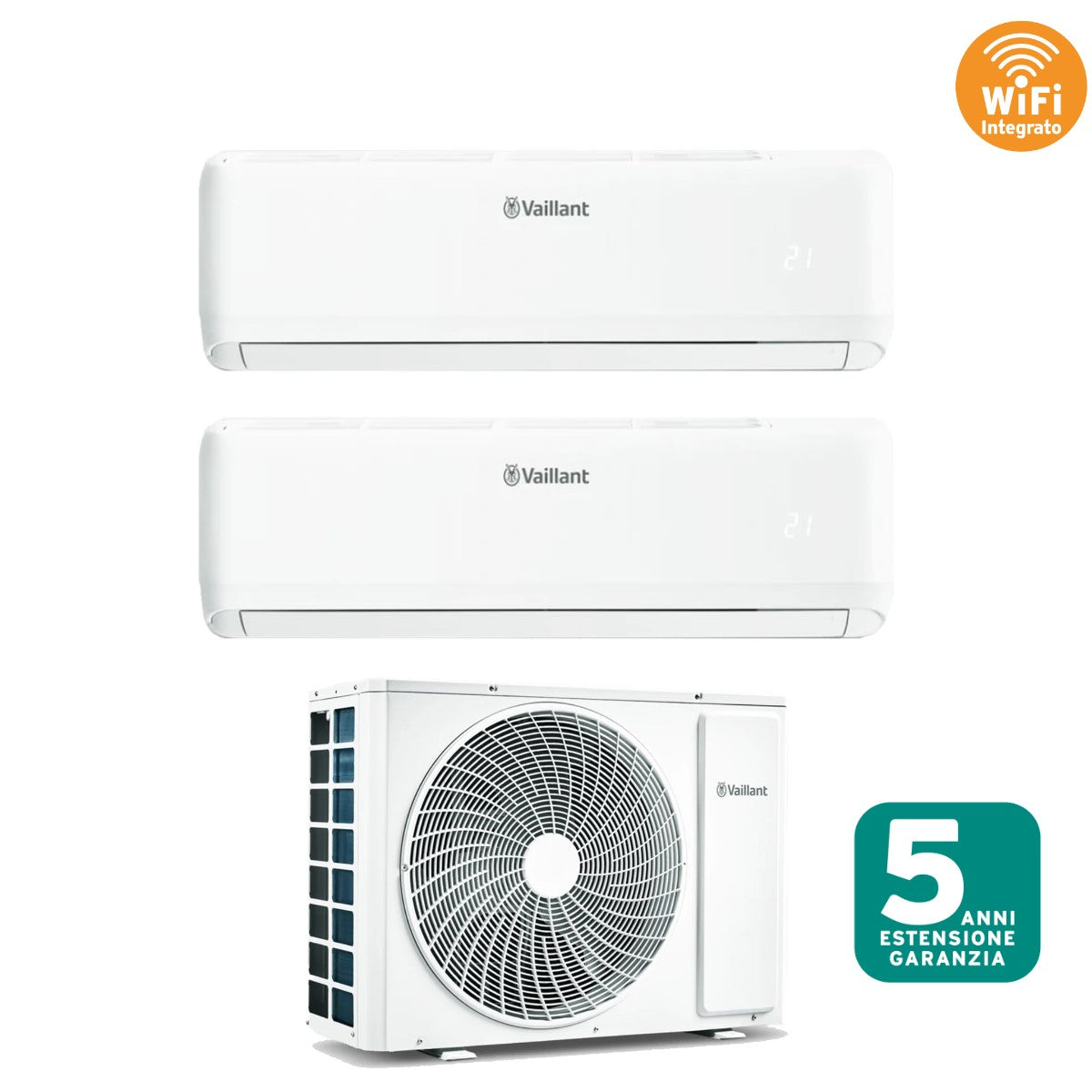 vaillant climatizzatore condizionatore vaillant dual split inverter serie climavair pro 99 con vam1 050a2no r 32 wi fi integrato 90009000
