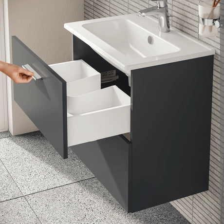 vitra mobile bagno sospeso vitra con lavabo colore antracite 60 cm