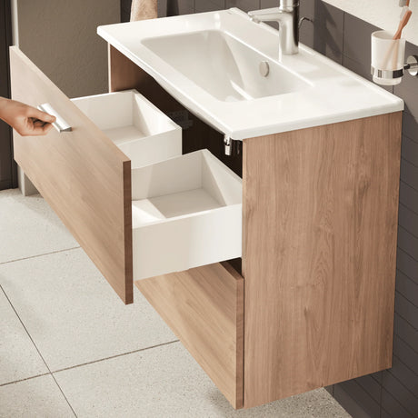 vitra mobile bagno sospeso vitra con lavabo colore golden oak 80 cm