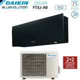 climatizzatore condizionatore daikin bluevolution inverter serie emura black iii 12000 btu ftxj35ab r 32 wi fi integrato classe a___ garanzia italiana novita