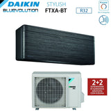 climatizzatore condizionatore daikin bluevolution inverter serie ftxa bt stylish real blackwood 7000 btu ftxa20bt r 32 wi fi integrato classe a___ colore legno nero garanzia italiana novita