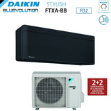 climatizzatore condizionatore daikin bluevolution inverter serie stylish total black 9000 btu ftxa25bb r 32 wi fi integrato classe a___ nero novita 2020