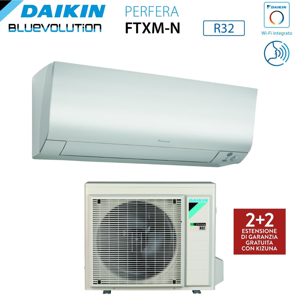 climatizzatore condizionatore daikin inverter serie perfera 12000 btu ftxm35n r 32 a___ wi fi integrato novita