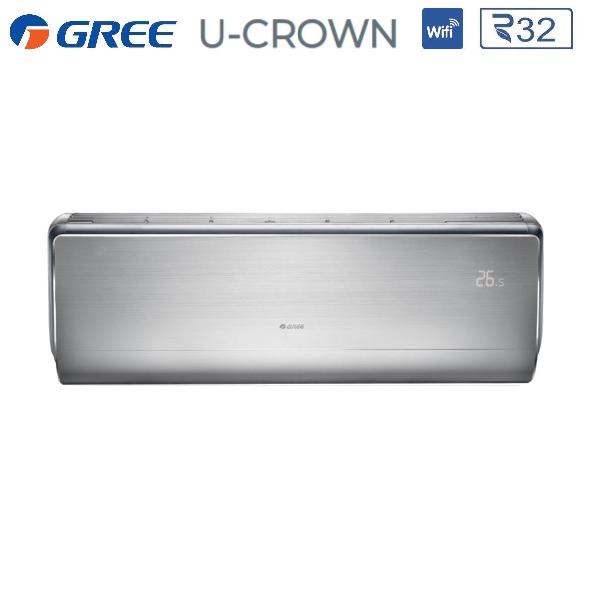 climatizzatore condizionatore gree trial split inverter serie u crown 12_12_12 con gwhd 24 nk6oo r 32 wi fi integrato 12000_12000_12000