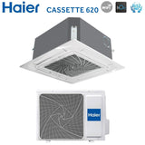 climatizzatore condizionatore haier cassetta a 4 vie inverter serie cassette620 18000 btu ab50s2sc2fa r 32 wi fi optional con pannello incluso