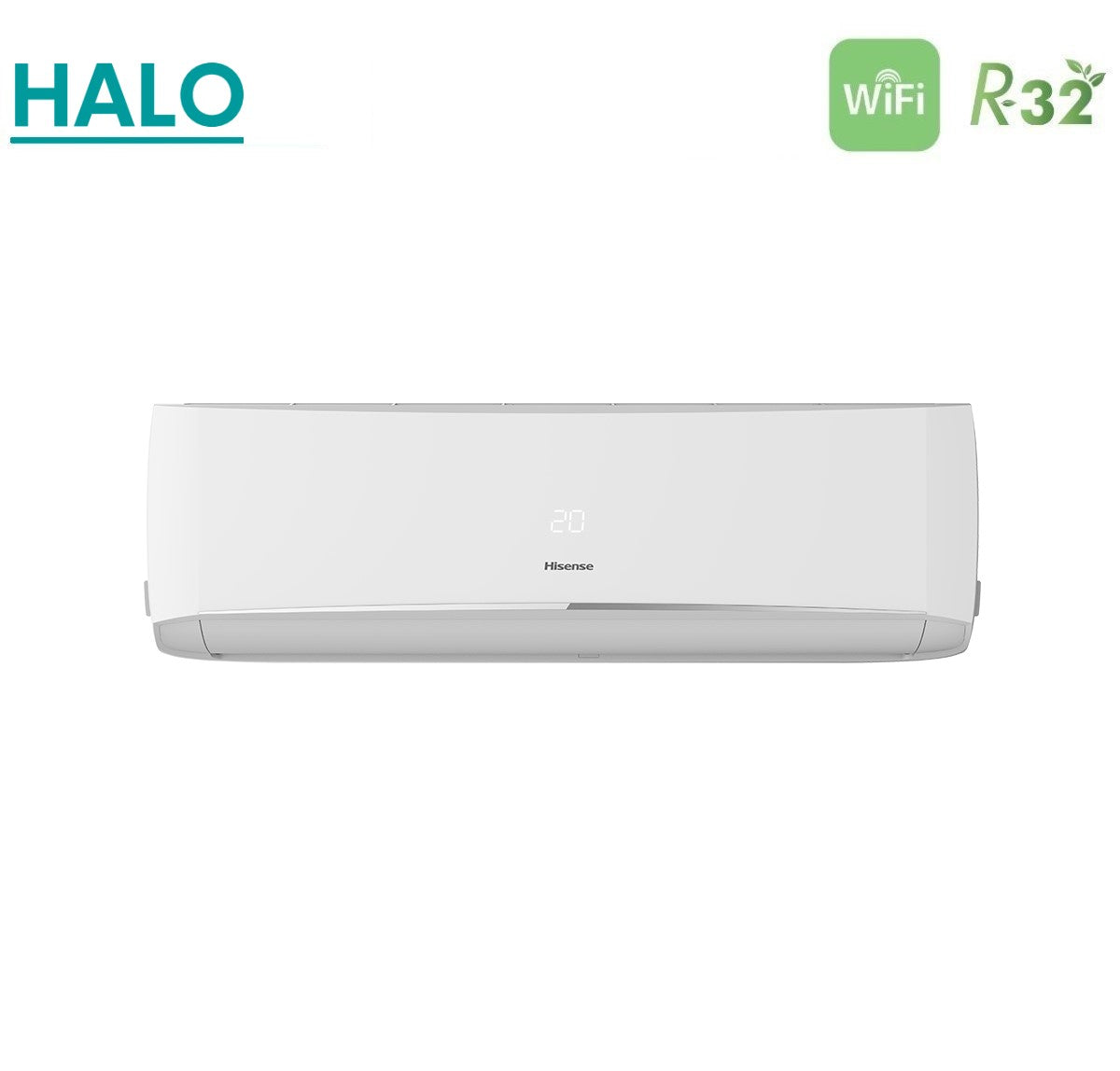 climatizzatore condizionatore hisense dual split inverter serie halo 9_12 con 2amw52u4rxc r 32 wi fi integrato 9000_12000