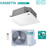climatizzatore condizionatore hisense inverter a cassetta serie turbo 18000 btu act52ur4rcc8 _ auw52u4rj8 r 32 wi fi optional classe a__ a_ con telecomando e pannello incluso