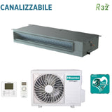 climatizzatore condizionatore hisense inverter canalizzato canalizzabile 36000 btu aud105ux4shh3 _ auw105u4ra4 r 32 con telecomando di serie e cablato