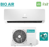 climatizzatore condizionatore hisense inverter serie bio air 12000 btu tdve120ag _ tdve120aw r 32 wi fi integrato classe a__ a_
