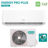 climatizzatore condizionatore hisense inverter serie energy pro plus 9000 btu qe25xv2ag + qe25xv01w r 32 wi fi integrato classe a+++ a+++